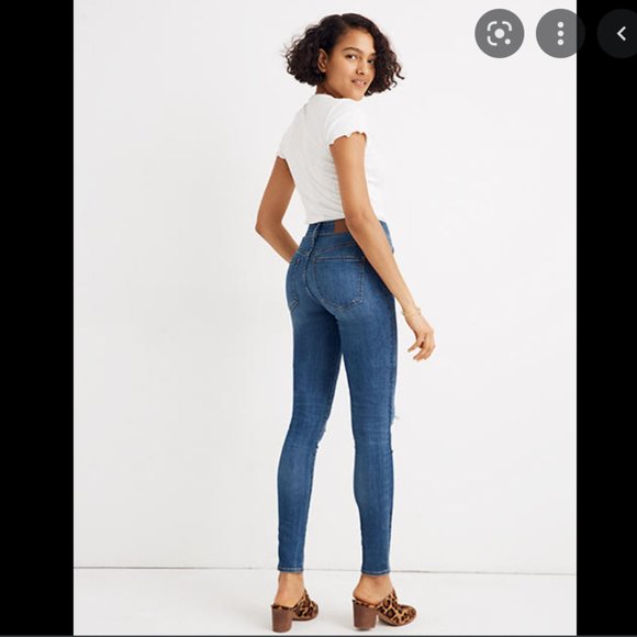 🔥Sales - Madewell 9" High-Rise Skinny Crop Jeans in Bruce Wash - Size 26 - Picture 2 of 10